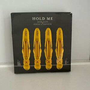 Drybar Hold Me Hair Clips Set of 4 Vibrant Yellow Sectioning Clips
